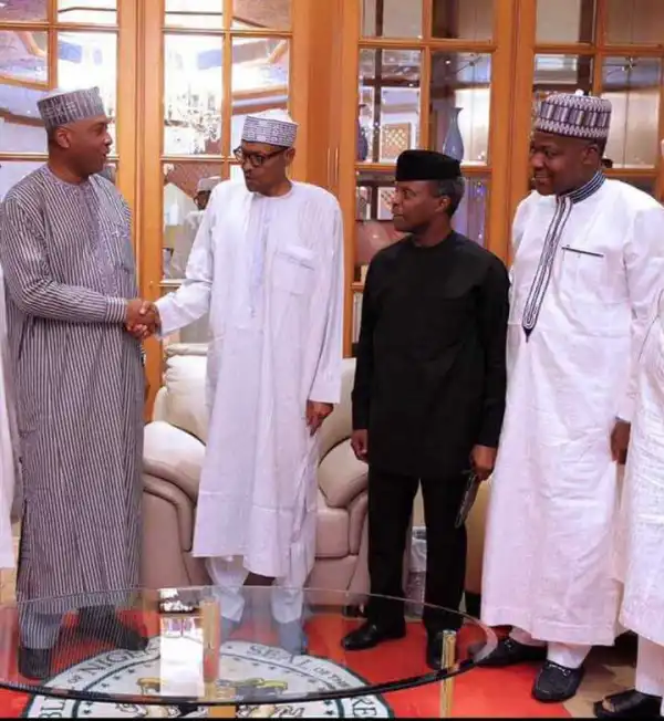 Buhari Meets With Osinbajo, Saraki, Dogara Before His Trip To London Indefinitely {Photos}